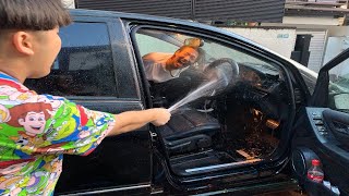 友達のベンツを水没させてみたSubmerged my friend Benz【ドッキリ】