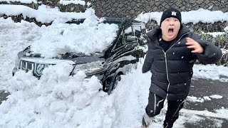 友達のアルファード100tの雪で埋めてみた【ドッキリ】