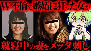 【実話】不倫相手の妻を就寝中に襲撃しメッタ刺し【ずんだもん&ゆっくり解説】