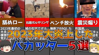 【1月～3月】2023年大炎上したバカッター5選解説！！【ゆっくり解説】