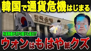【ゆっくり解説】韓国ウォンが紙クズになってしまう…外貨70億ドル流出で国家破綻のカウントダウン!?【海外の反応】
