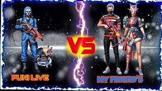 1 v 2 🔥 with my friend's 👍 free fire 🔥 full gameplay In costum 🥵 🎯 ⚡ @PUNI.LIVE.1k free fire 🔥