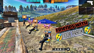 NOOB PRANK 🤣 my over confidence 🔥 full gameplay with my friend's 🔥 ⚡ @PUNI.LIVE.1k  free fire 🔥