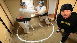 友達の家を2トンの砂で相撲部屋にしてみた【ドッキリ】