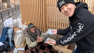 友達の金でホームレスに宝くじorパンどっち選ぶのか検証してみた【イカゲーム】