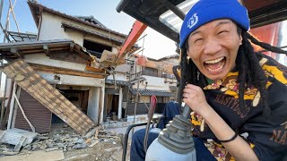引退したガードマンの家クレーンで解体してみたドッキリ【最終回】