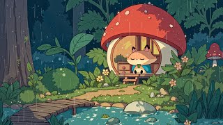 The Rain Falls 🌿 Hot Coffee ☕ and a Cozy Little House 🌻🍀 Lofi Fox ~ Lofi Hip Hop to Relax/Chill to ~
