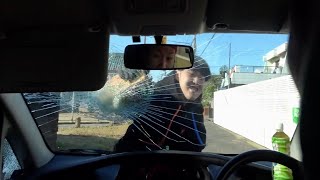 友達の車にフロントガラス男ドッキリしてみた【ドッキリ】