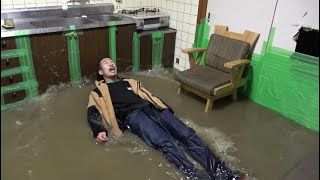 友達の家に泥水ブチまけてみたSubmerged my friend's house【ドッキリ】