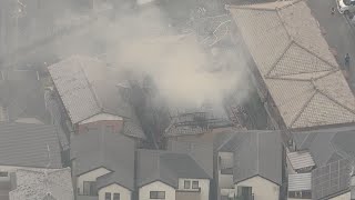 【LIVE】大阪・箕面市　集合住宅を焼く火事　２人が搬送